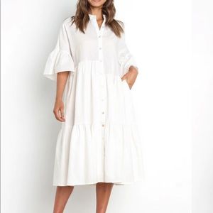 Petal & Pup CADAGON DRESS - WHITE Large nwot